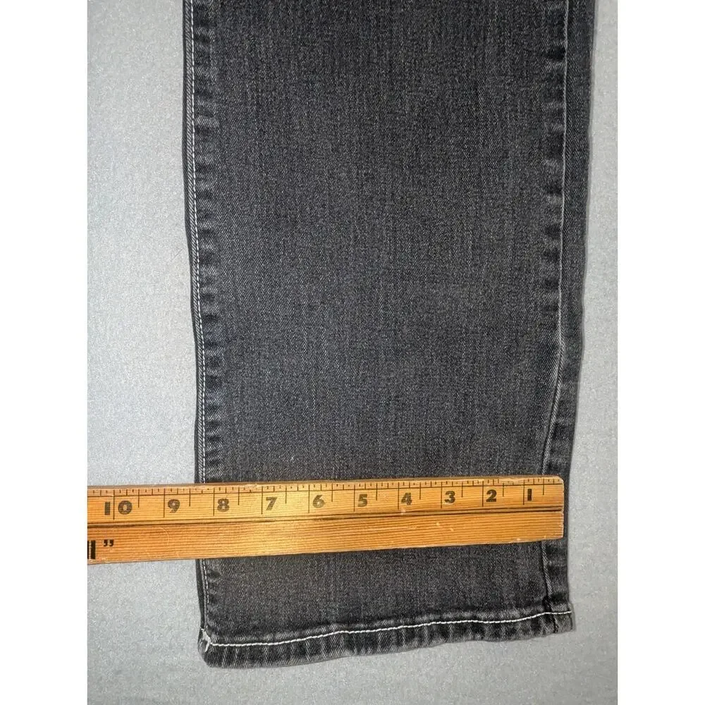 True Religion Mens Billy Relaxed Bootcut Jeans Black White Contrast Stitch Sz 32